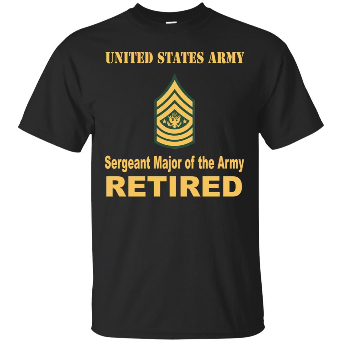 US Army E-9 Sergeant Major of the Army E9 SMA Noncommissioned Officer Retired Men T Shirt On Front-TShirt-Army-Veterans Nation
