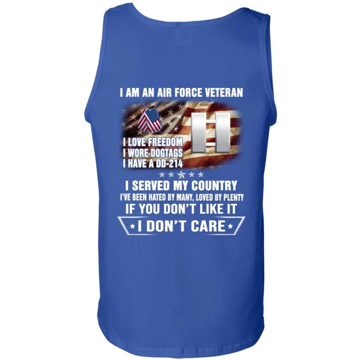 I Am An Air Force O-3 Captain Capt O3 Commissioned Officer Ranks Veteran T-Shirt On Back-TShirt-USAF-Veterans Nation