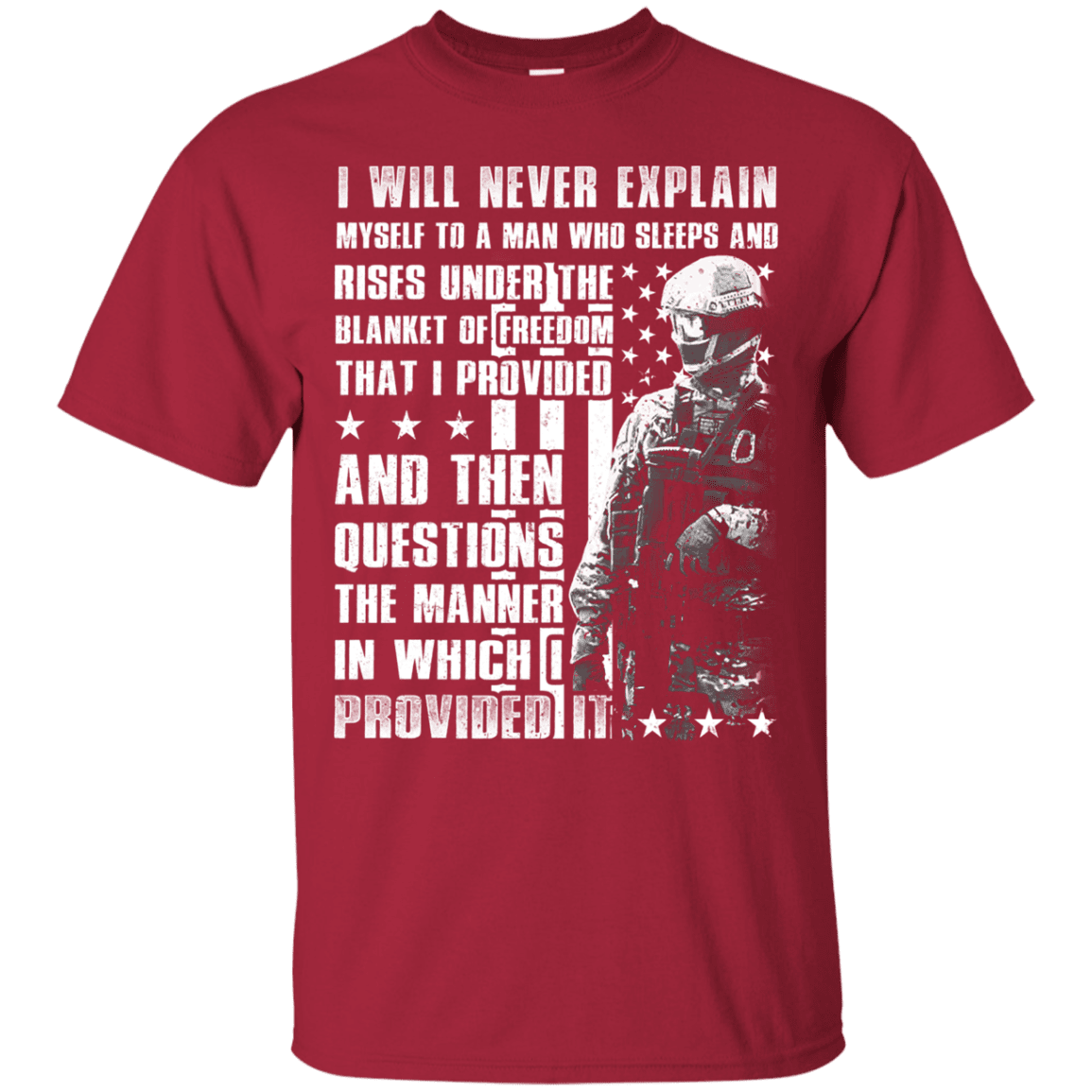 Military T-Shirt "I Will Never Explain Myself To A Man"-TShirt-General-Veterans Nation