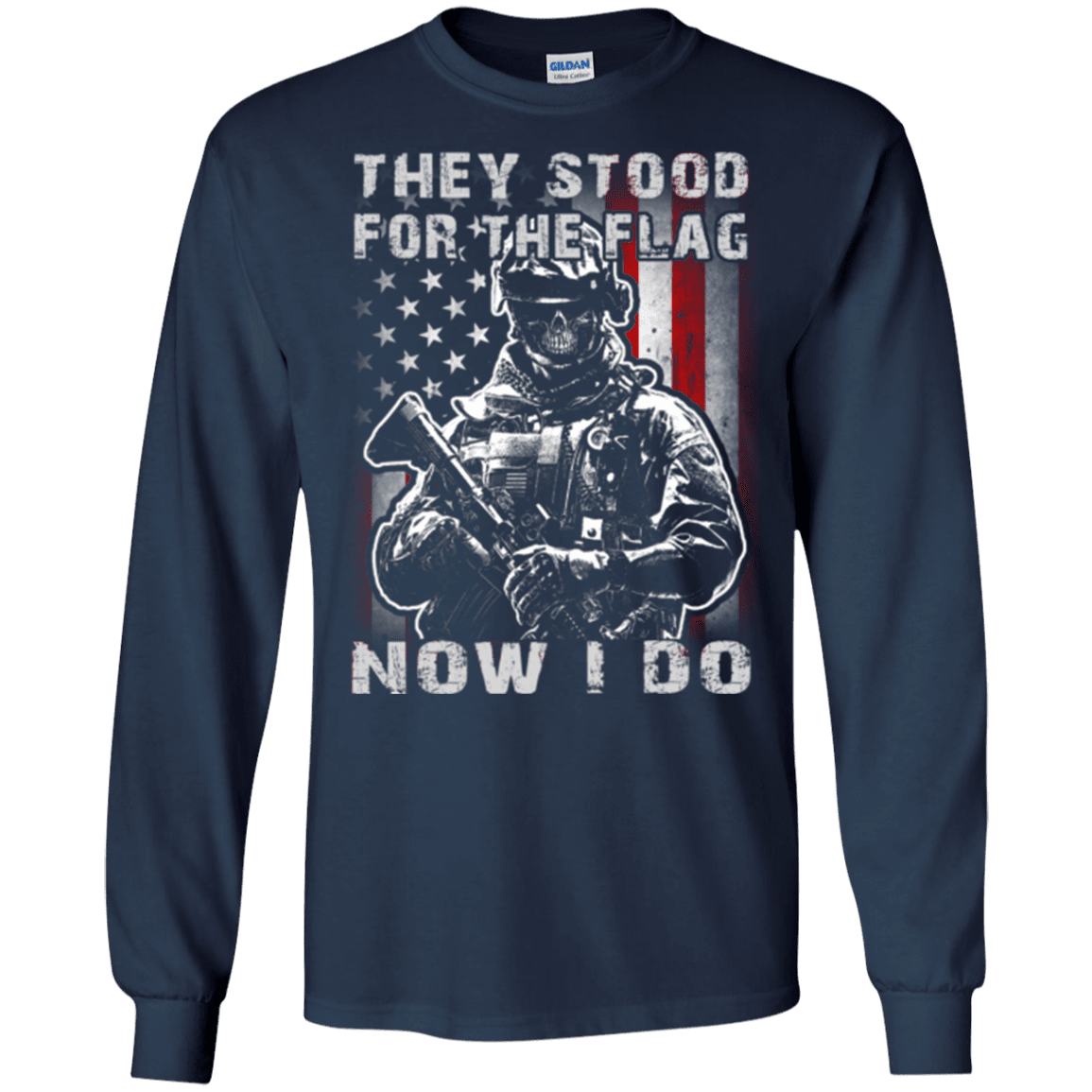 Military T-Shirt "They Stood For The Flag Now I Do"-TShirt-General-Veterans Nation