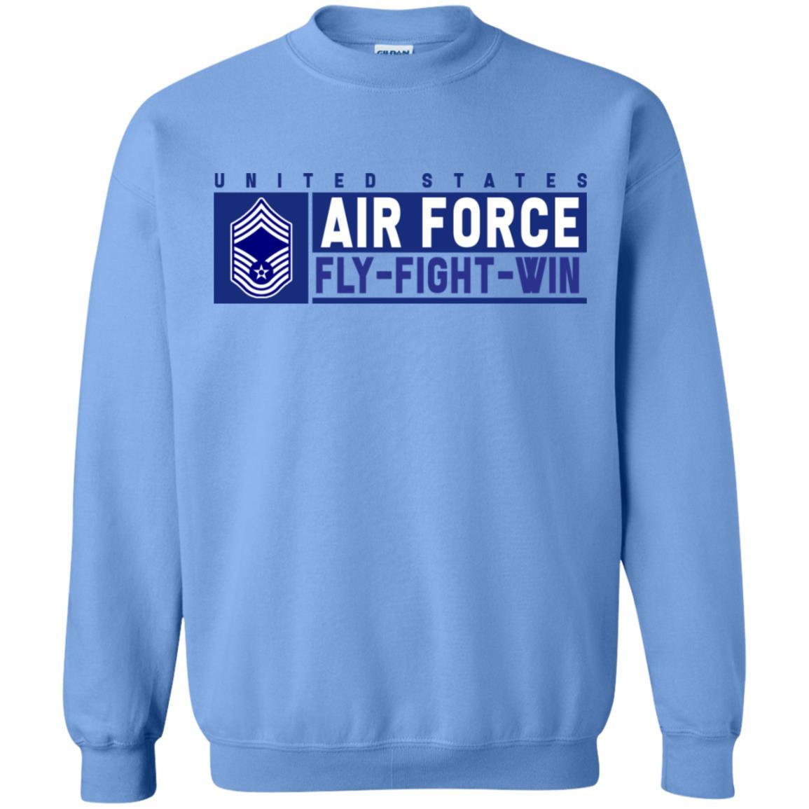 US Air Force E-9 Chief Master Sergeant Fly - Fight - Win Long Sleeve - Pullover Hoodie-TShirt-USAF-Veterans Nation