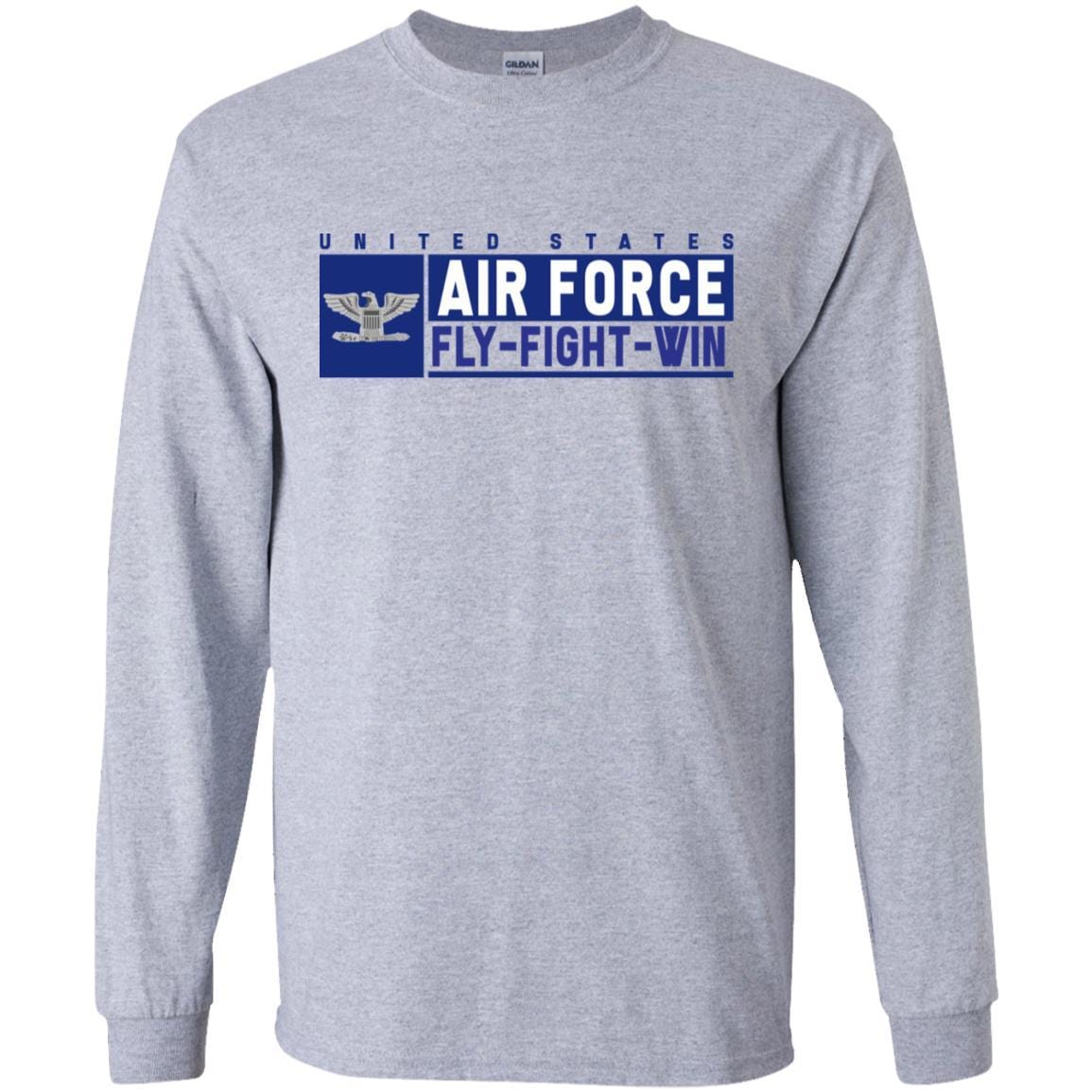 US Air Force O-6 Colonel Fly - Fight - Win T-Shirt On Front For Men-TShirt-USAF-Veterans Nation