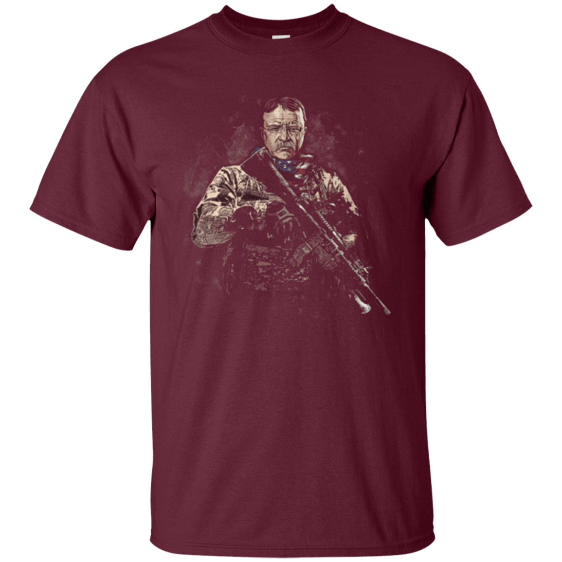 Military T-Shirt "Teddy Roosevelt Soldier Presidents"-TShirt-General-Veterans Nation