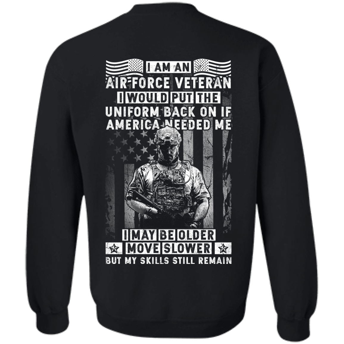 I am an Air Force Veteran Men Back T Shirts-TShirt-USAF-Veterans Nation