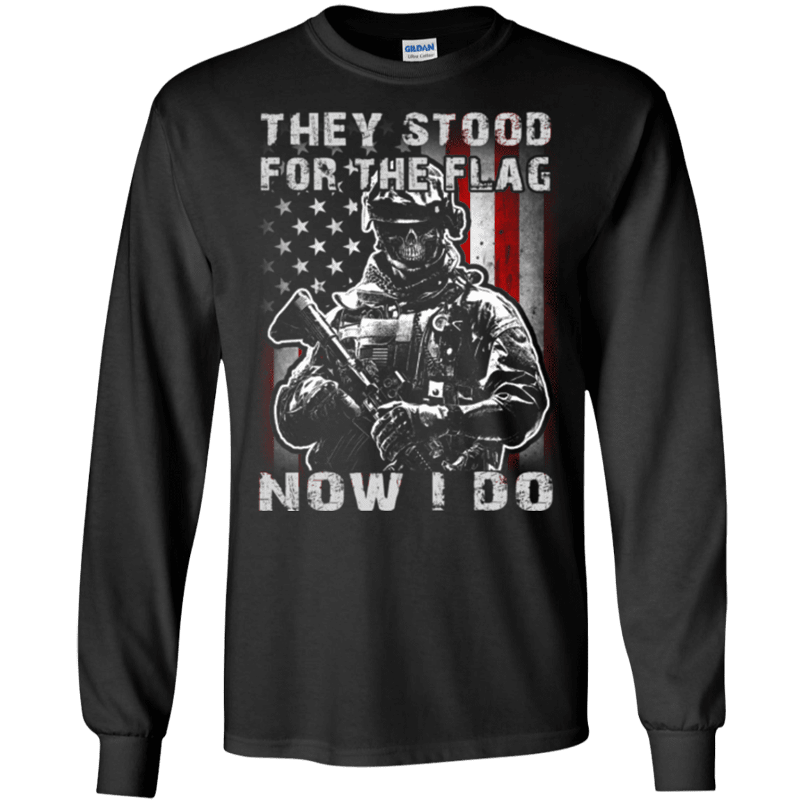 Military T-Shirt "They Stood For The Flag Now I Do"-TShirt-General-Veterans Nation