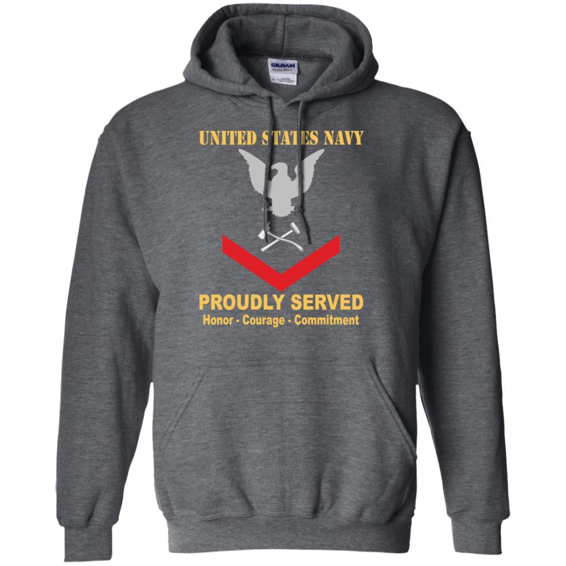 Navy Damage Controlman Navy DC E-4 Rating Badges Proudly Served T-Shirt For Men On Front-TShirt-Navy-Veterans Nation