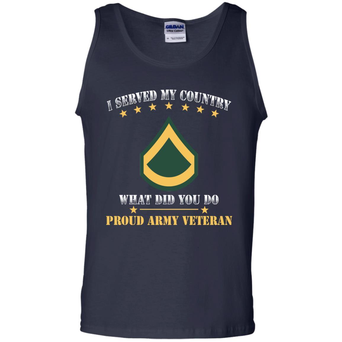 Army E-3 PFC E3 Private First Class Ranks Men Front T Shirt - Proud US Army Veteran-TShirt-Army-Veterans Nation