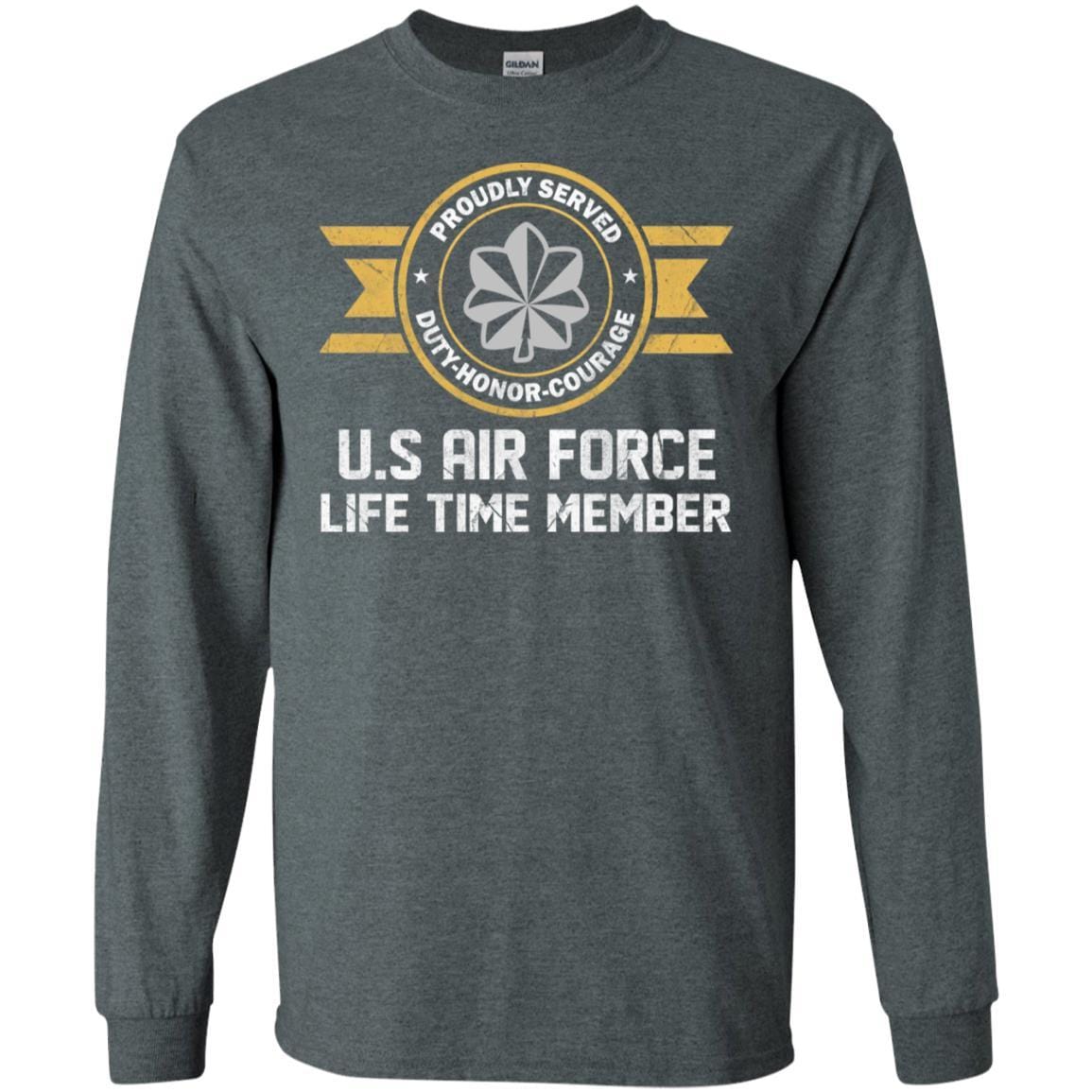 Life time member-US Air Force O-5 Lieutenant Colonel Lt Co O5 Field Officer Ranks Men T Shirt On Front-TShirt-USAF-Veterans Nation