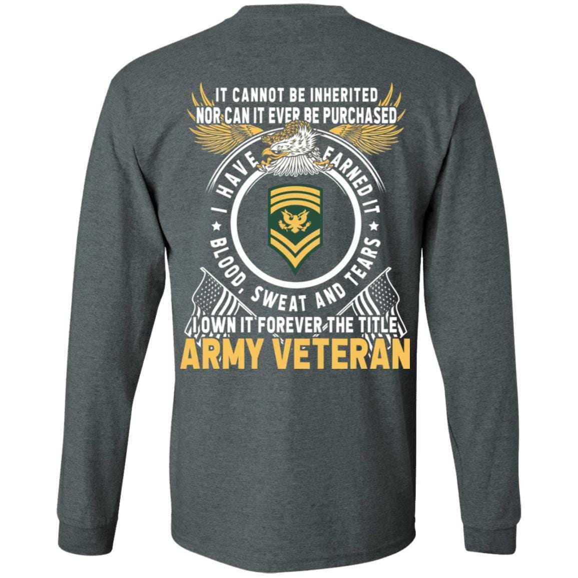 US Army E-9 SPC E9 Specialist Ranks T-Shirt For Men On Back-TShirt-Army-Veterans Nation