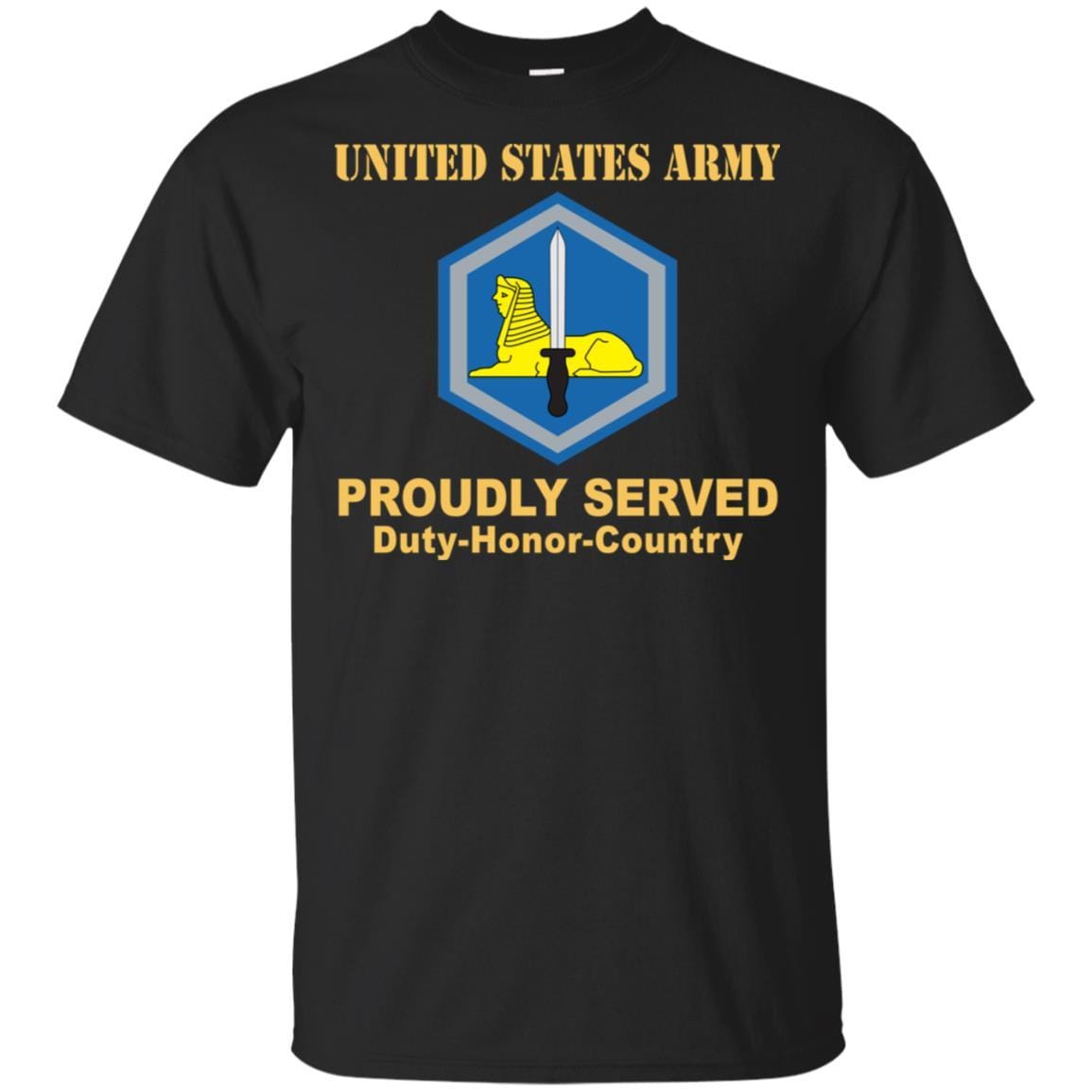 US ARMY 66TH MILITARY INTELLIGENCE BRIGADE - Proudly Served T-Shirt On Front For Men-TShirt-Army-Veterans Nation
