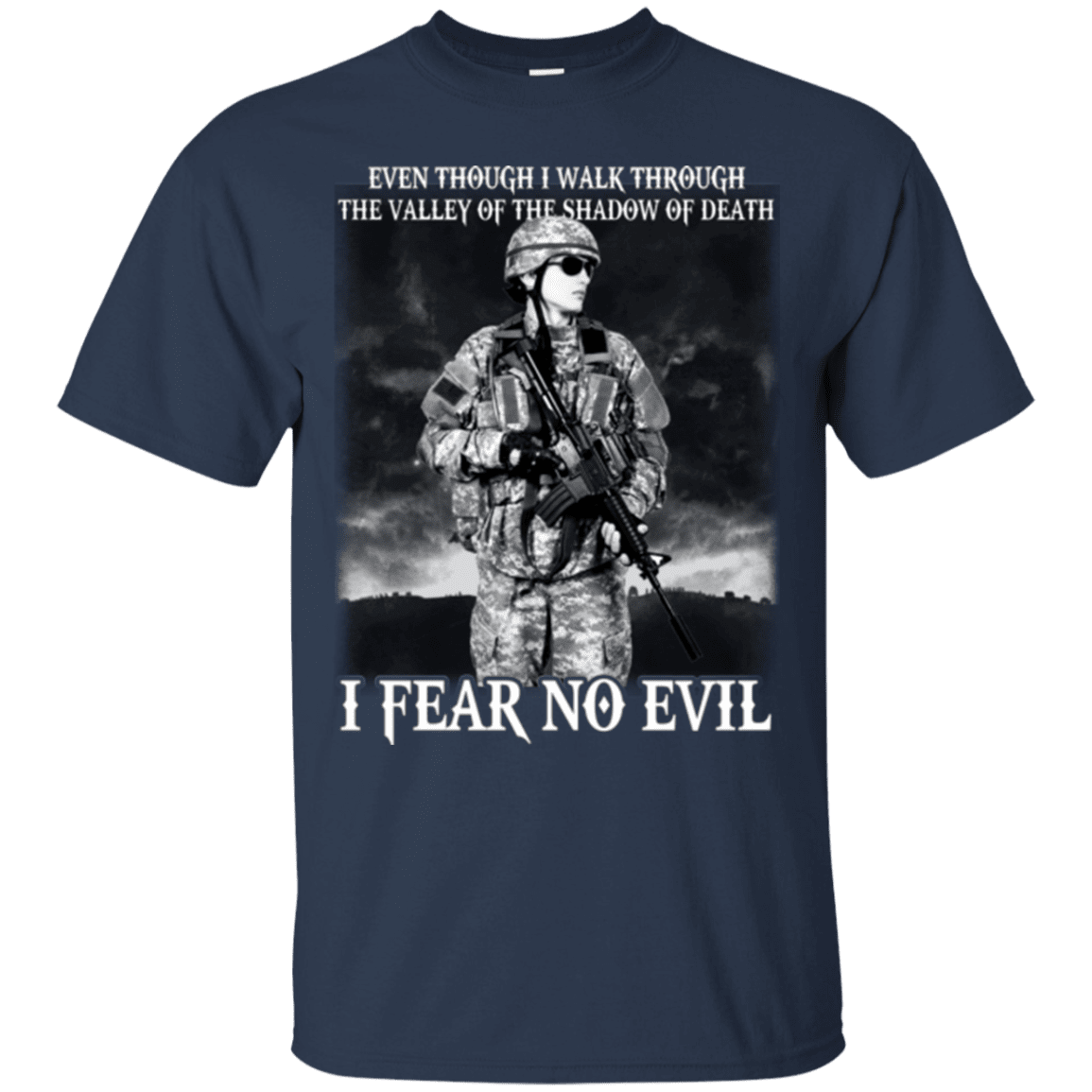 Military T-Shirt "I FEAR NO EVIL FEMALE VETERAN"-TShirt-General-Veterans Nation