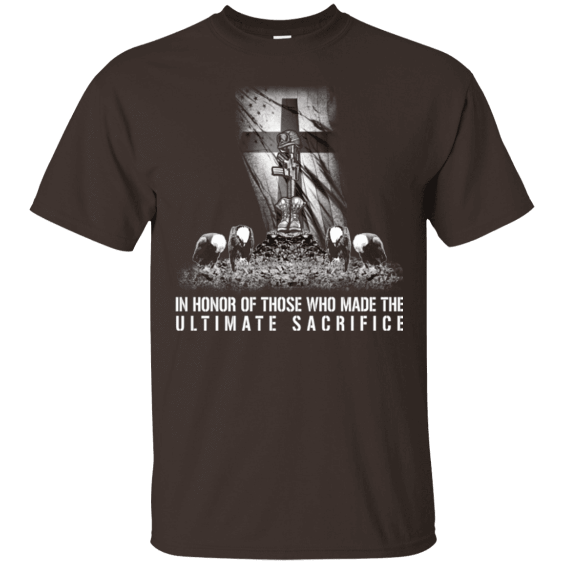 Military T-Shirt "In Honor of Those Who Made The Ultimate Sacrifice"-TShirt-General-Veterans Nation