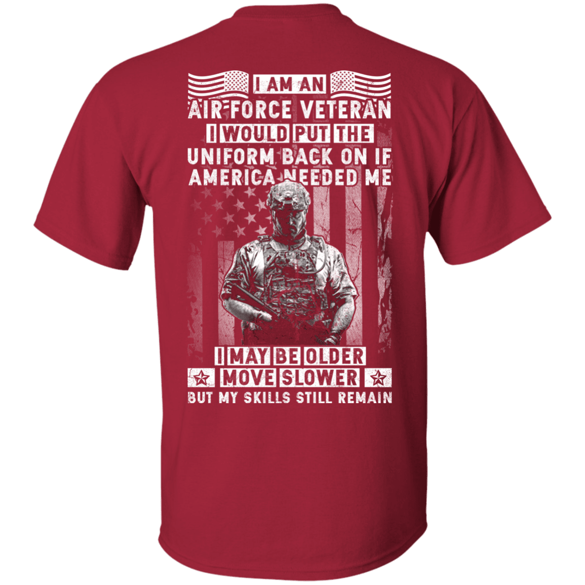 I am an Air Force Veteran Men Back T Shirts-TShirt-USAF-Veterans Nation
