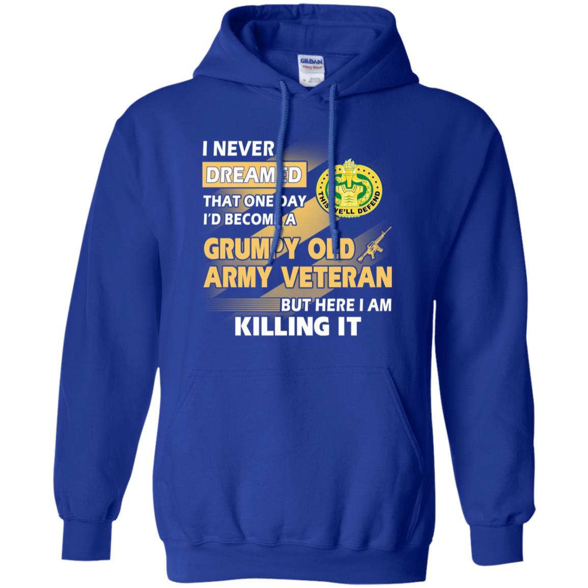 US Army T-Shirt "Drill Sergeant Grumpy Old Veteran" On Front-TShirt-Army-Veterans Nation