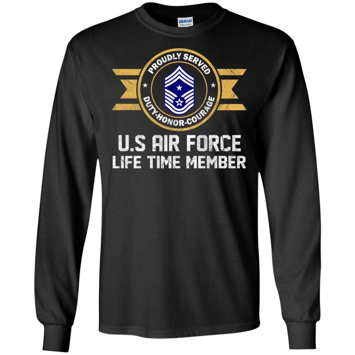 Life time member-US Air Force E-9 Command Chief Master Sergeant CCM E9 Noncommissioned Officer Ranks Men T Shirt On Front-TShirt-USAF-Veterans Nation