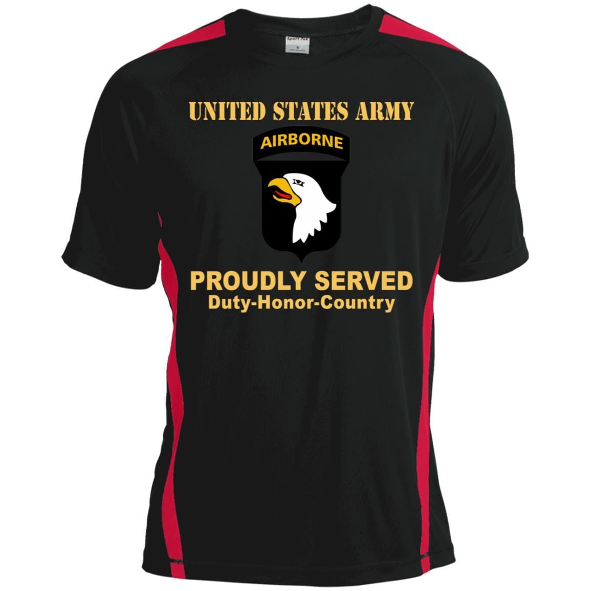 US ARMY 101ST AIRBORNE DIVISION - Proudly Served T-Shirt On Front For Men-TShirt-Army-Veterans Nation