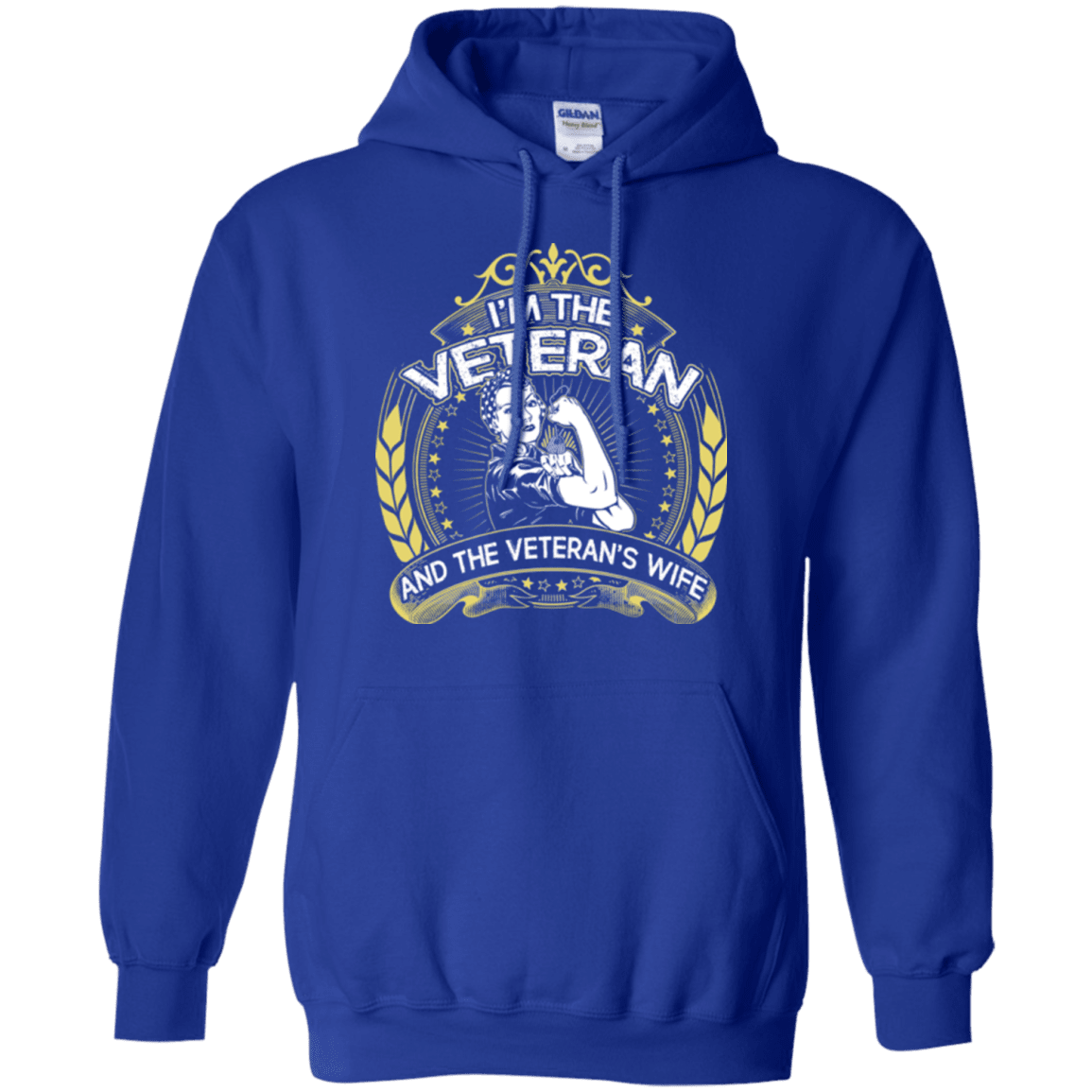 Military T-Shirt "I AM THE VETERAN AND THE VETERAN'S WIFE"-TShirt-General-Veterans Nation
