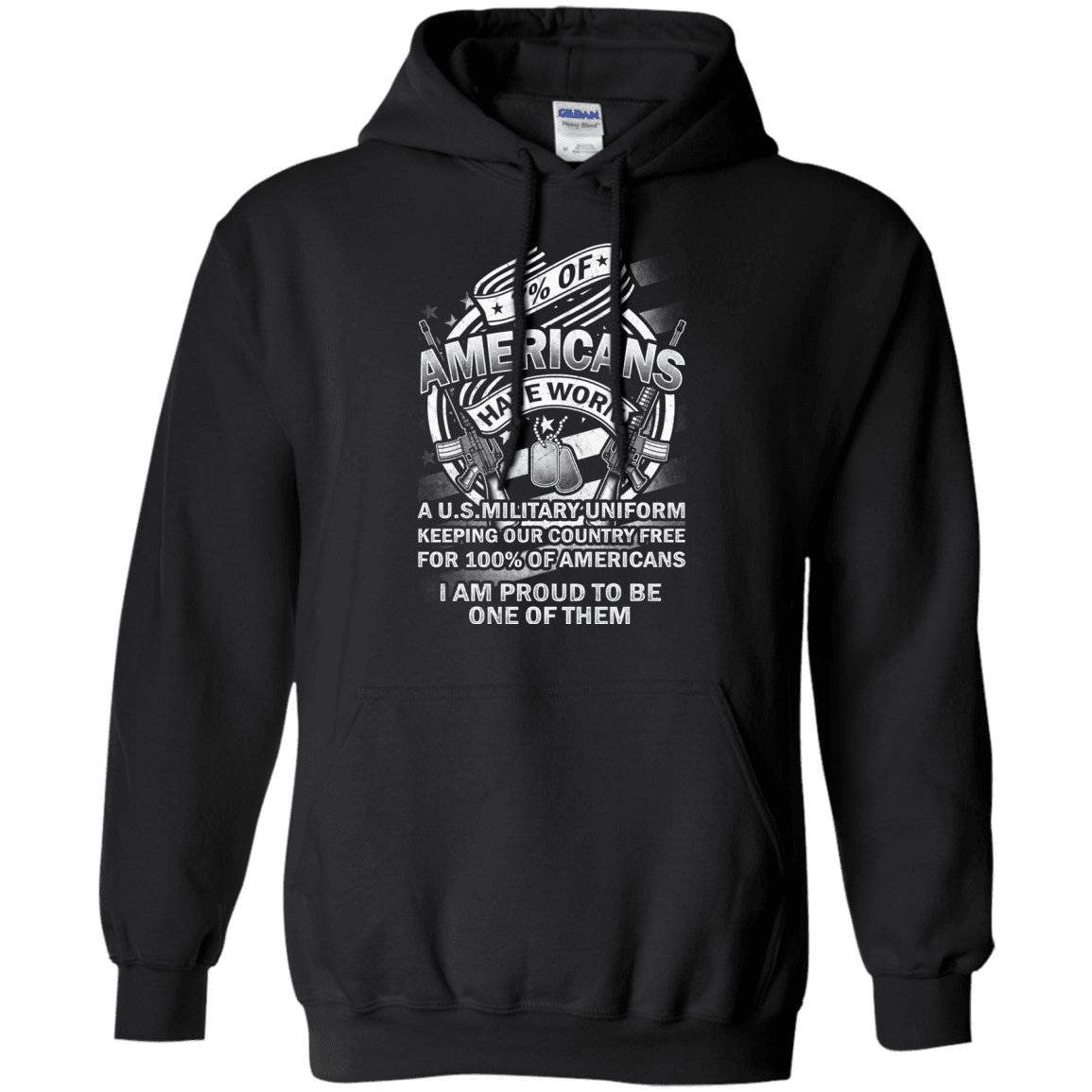 Military T-Shirt "7% of Americans Have Worn Proud To Be one of Them Men" Front-TShirt-General-Veterans Nation