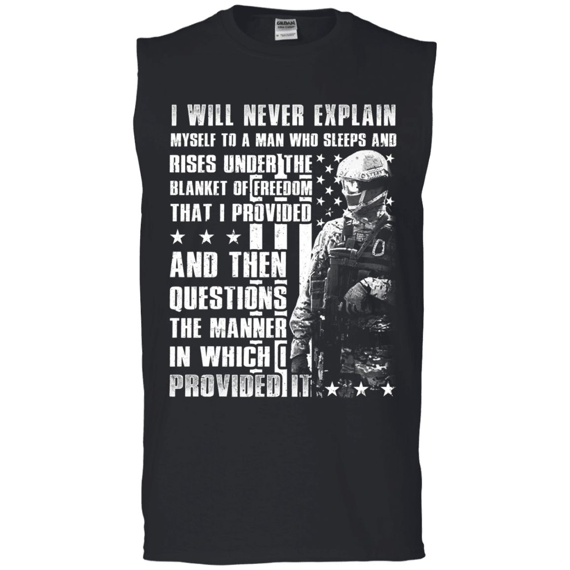 Military T-Shirt "I Will Never Explain Myself To A Man"-TShirt-General-Veterans Nation