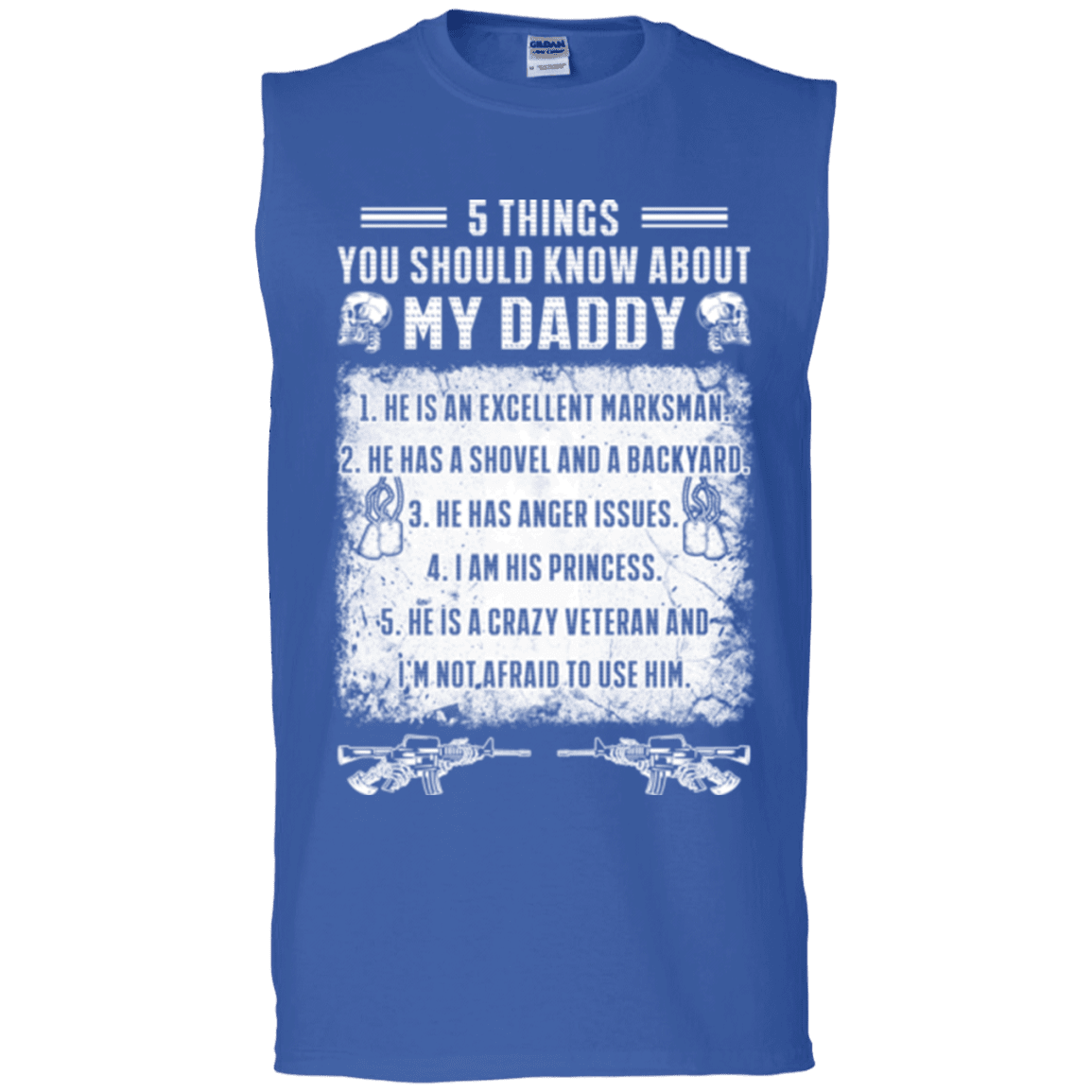 Military T-Shirt "5 Things You Should Know About My Daddy"-TShirt-General-Veterans Nation