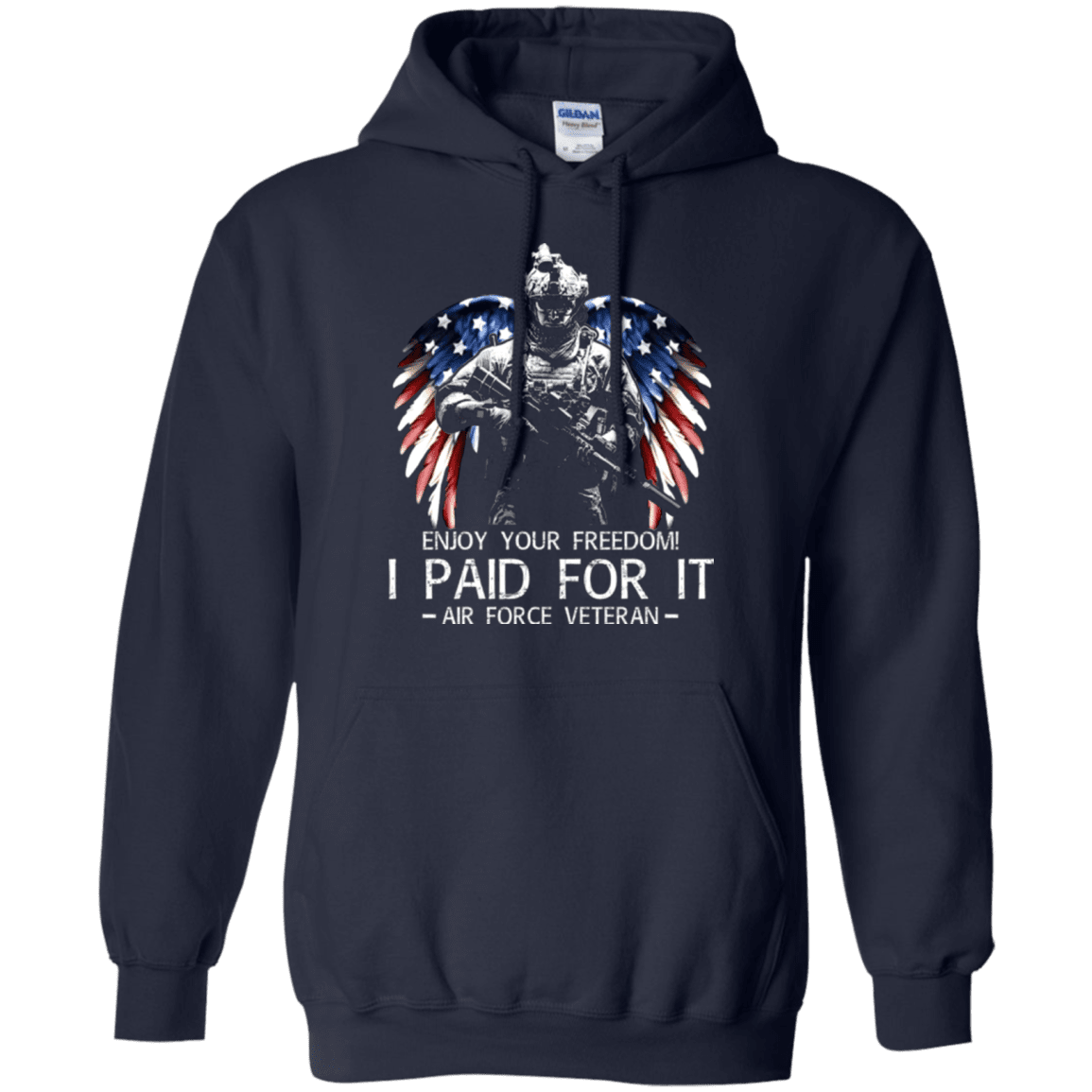 Air Force Veteran - Enjoy your freedom I paid for it Men Front T Shirts-TShirt-USAF-Veterans Nation