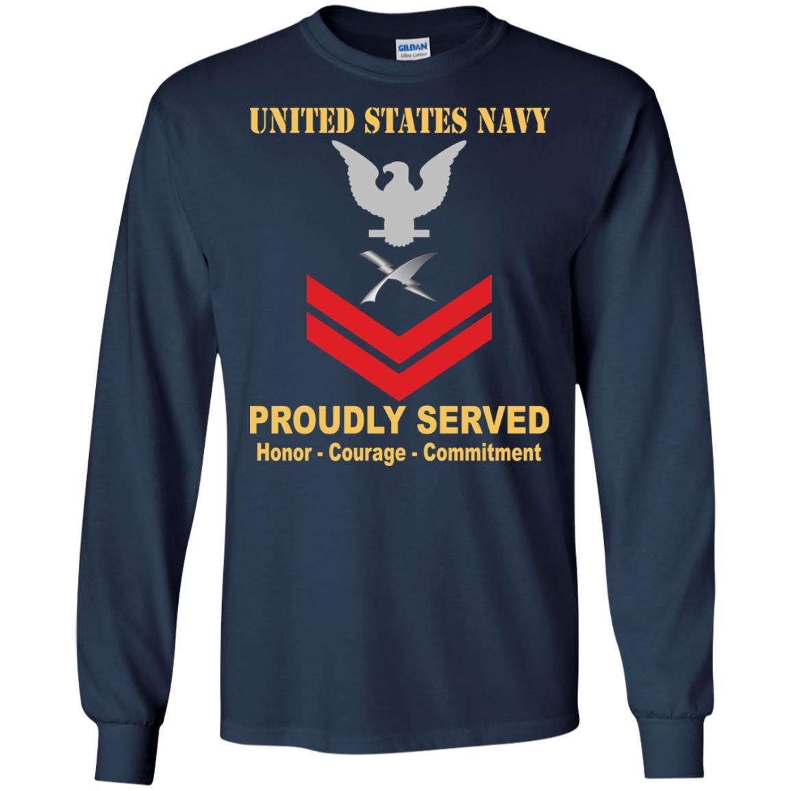 U.S Navy Cryptologic technician Navy CT E-5 Rating Badges Proudly Served T-Shirt For Men On Front-TShirt-Navy-Veterans Nation