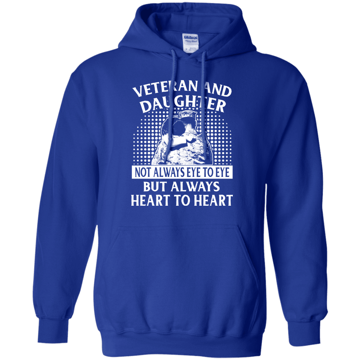 Military T-Shirt "VETERAN AND DAUGHTER ALWAYS HEART TO HEART"-TShirt-General-Veterans Nation