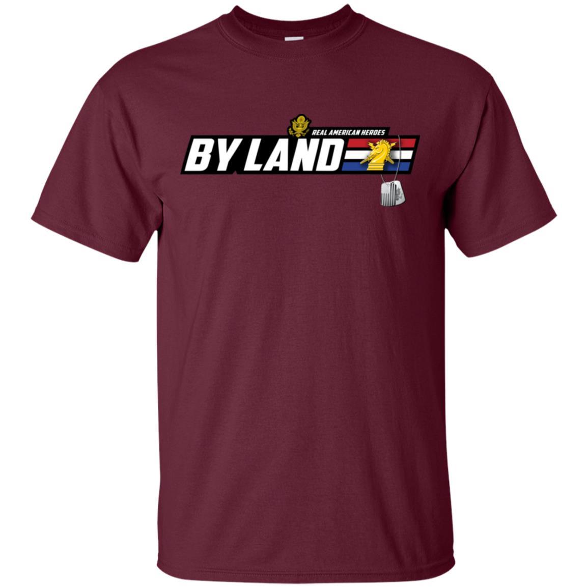 US Army T-Shirt "Psychological Ops Real American Heroes By Land" On Front-TShirt-Army-Veterans Nation
