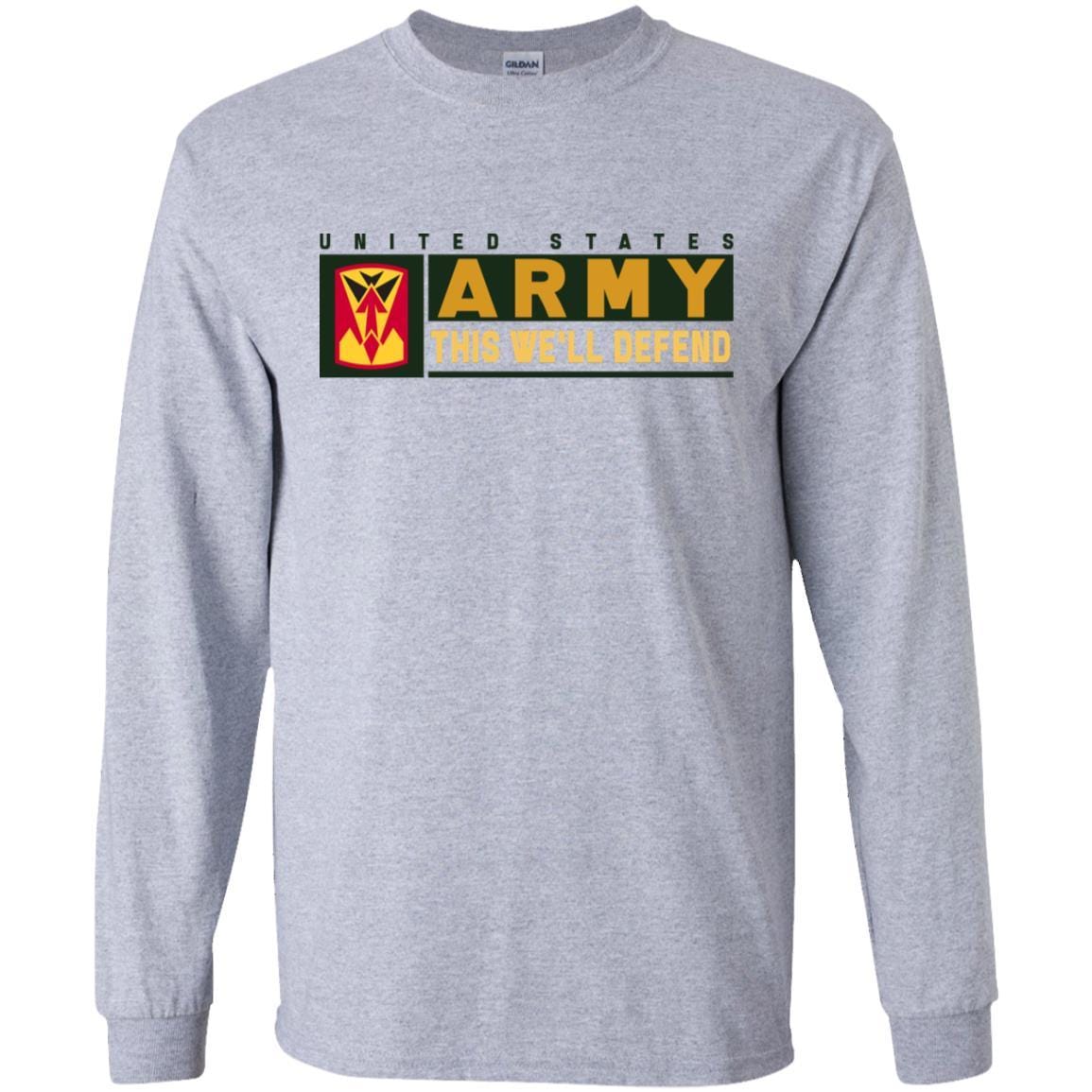 US Army 35TH AIR DEFENSE ARTILLERY BRIGADE CSIB- This We'll Defend T-Shirt On Front For Men-TShirt-Army-Veterans Nation