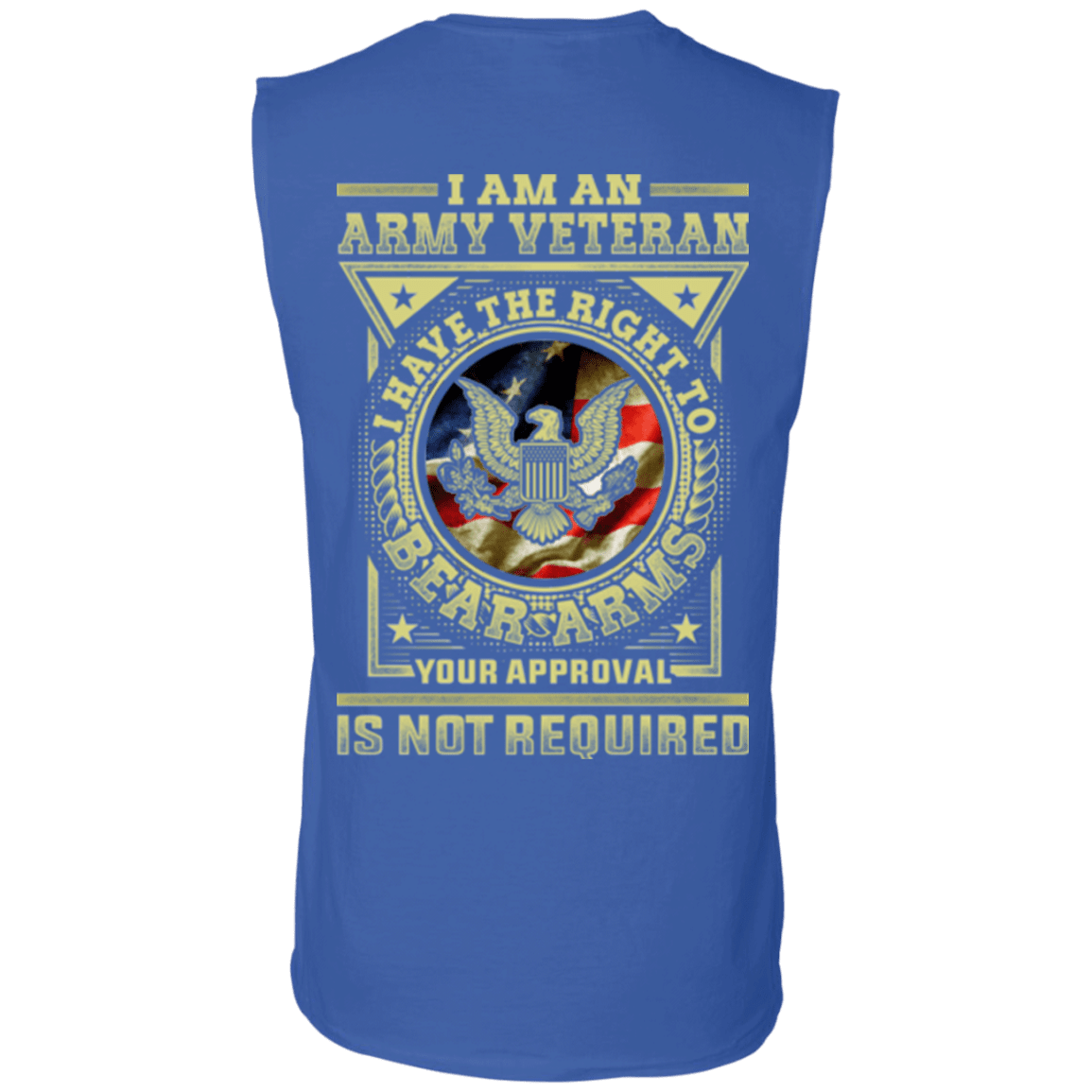 Army Veteran Have the Right To Bear Arms Men Back T Shirts-TShirt-Army-Veterans Nation