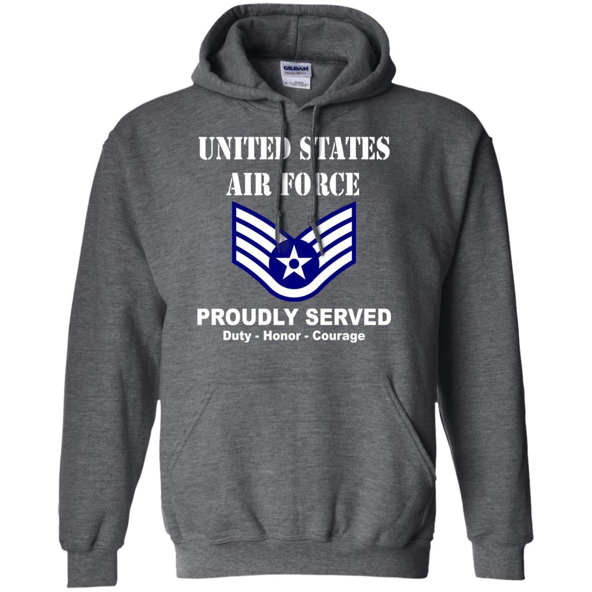 US Air Force E-5 Staff Sergeant SSgt E5 Noncommissioned Officer Ranks Men Front T Shirt For Air Force-TShirt-USAF-Veterans Nation