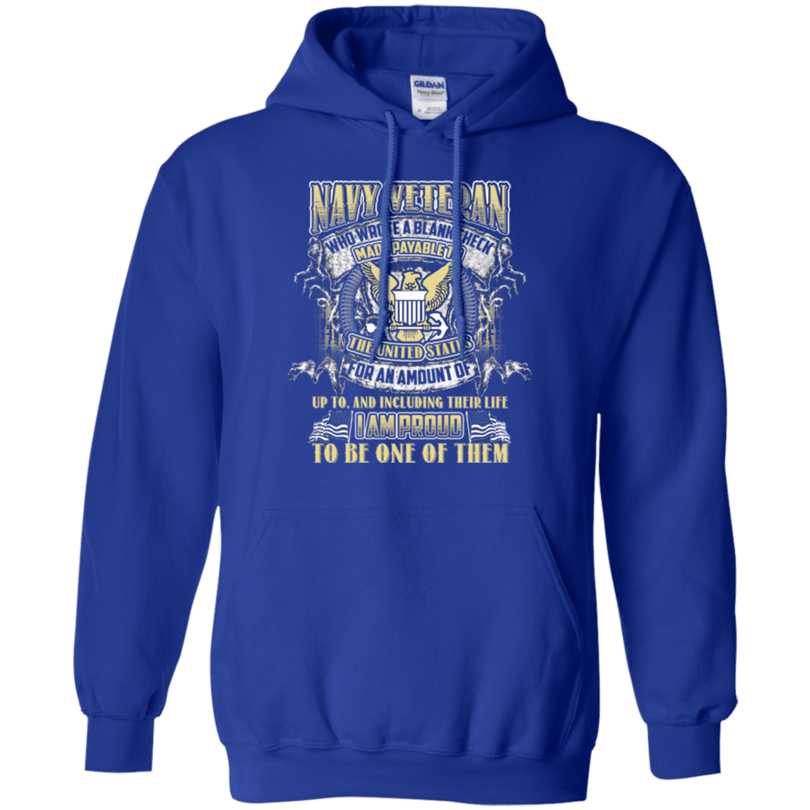 Military T-Shirt "Proud To Be NAVY VETERAN"-TShirt-General-Veterans Nation