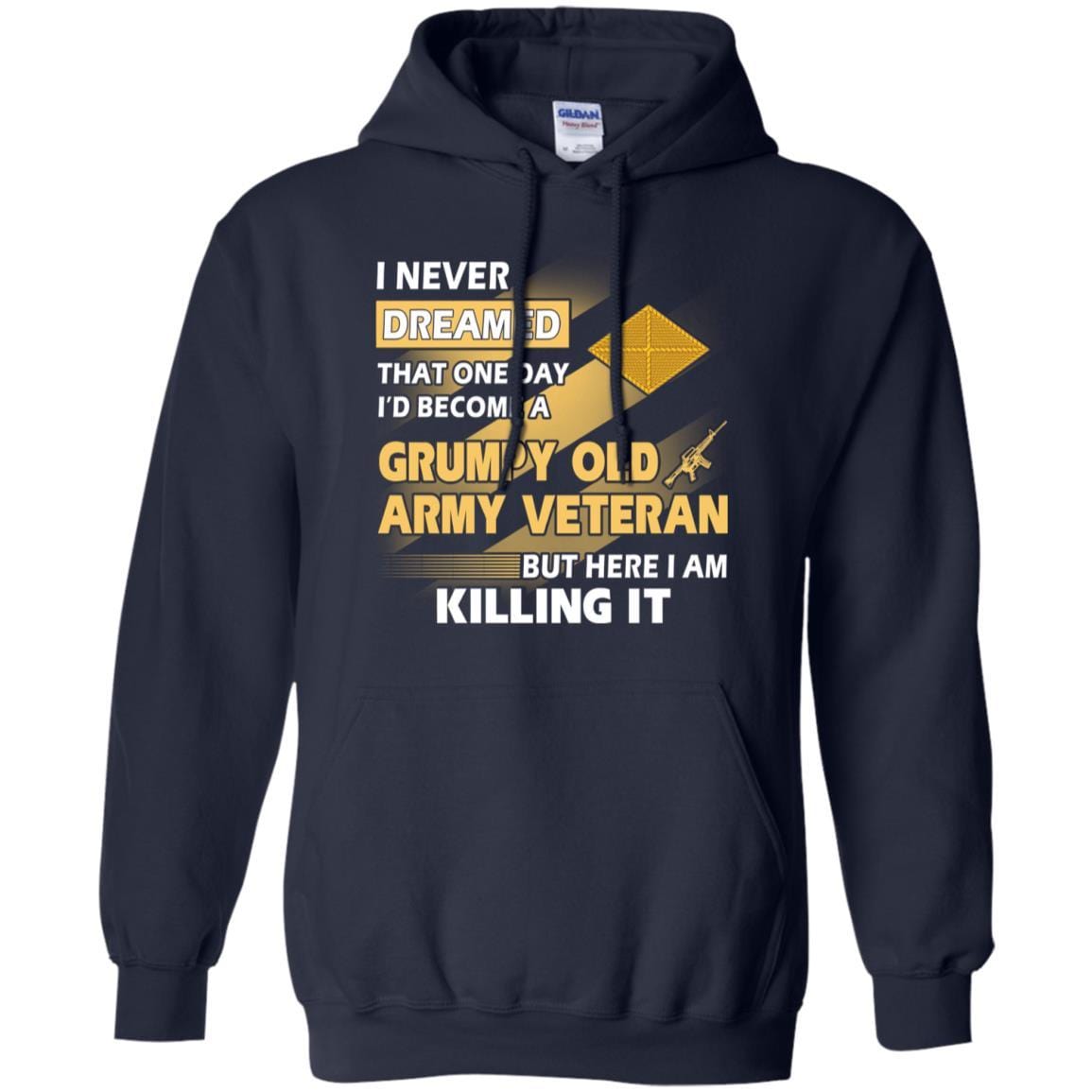 US Army T-Shirt "Finance Corps Grumpy Old Veteran" On Front-TShirt-Army-Veterans Nation