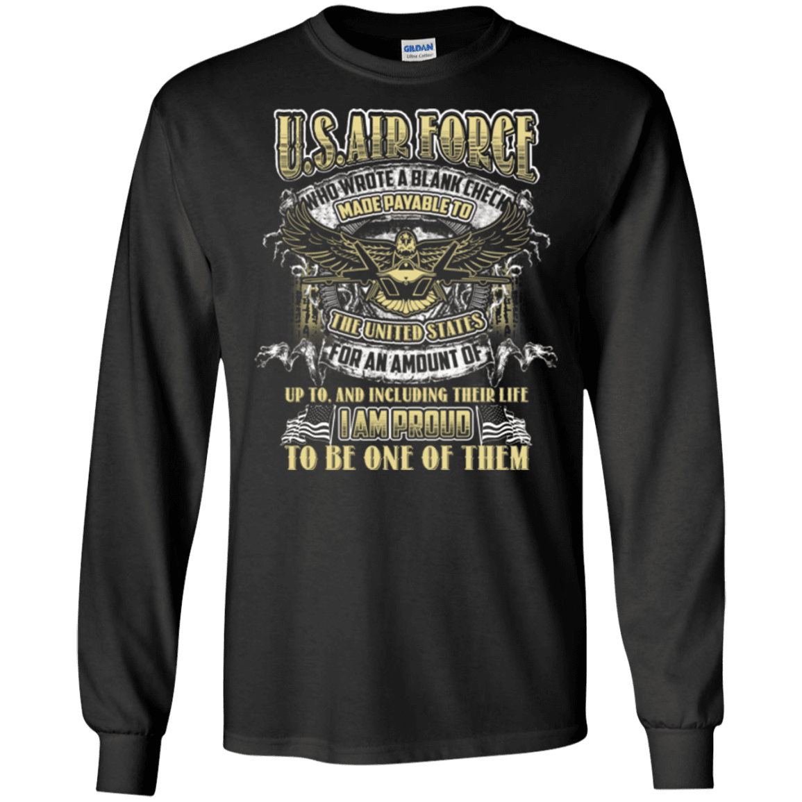 Military T-Shirt "Proud To Be U.S.Air Force"-TShirt-General-Veterans Nation