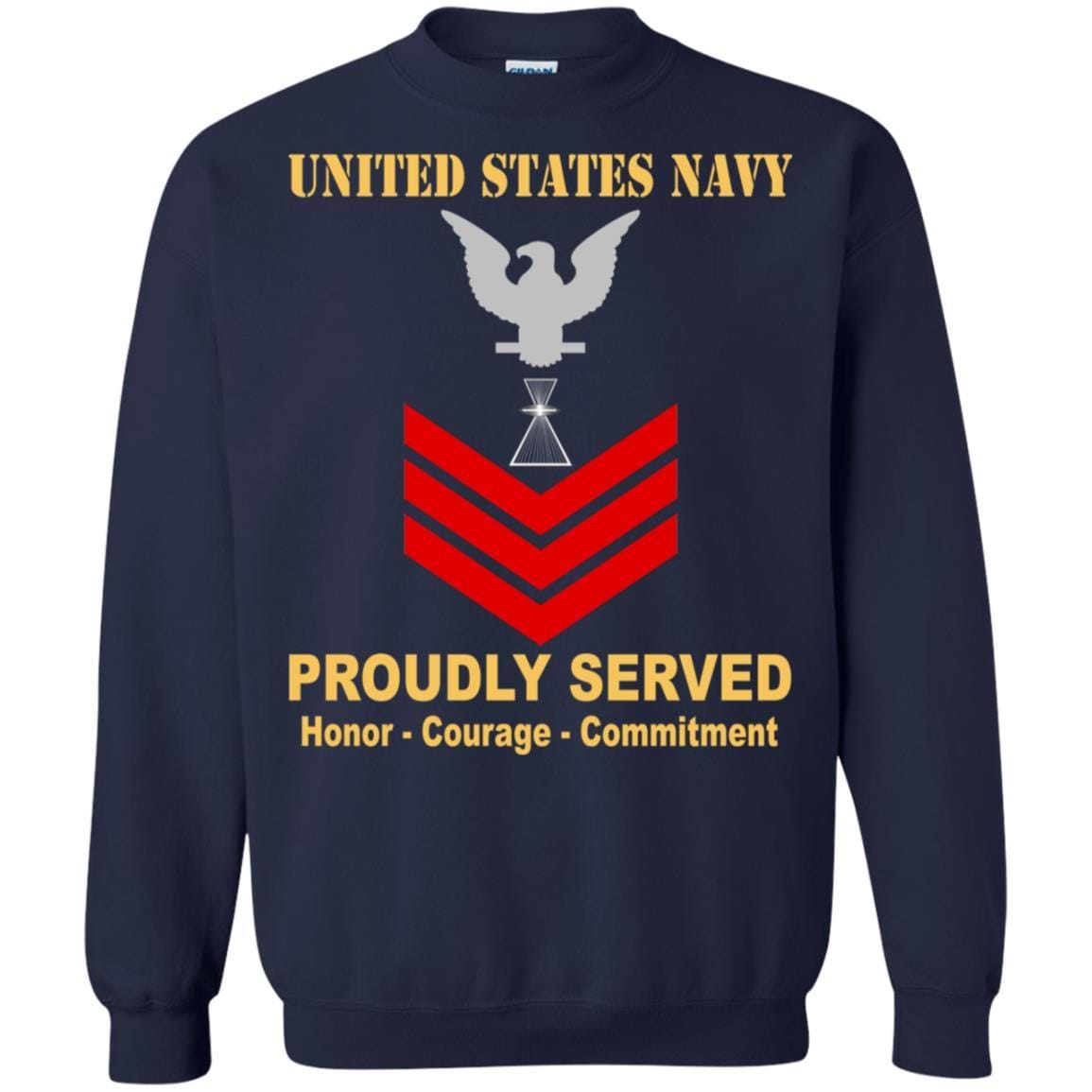 U.S Navy Aviation Photographer's Mate PH E-6 Rating Badges Proudly Served T-Shirt For Men On Front-TShirt-Navy-Veterans Nation