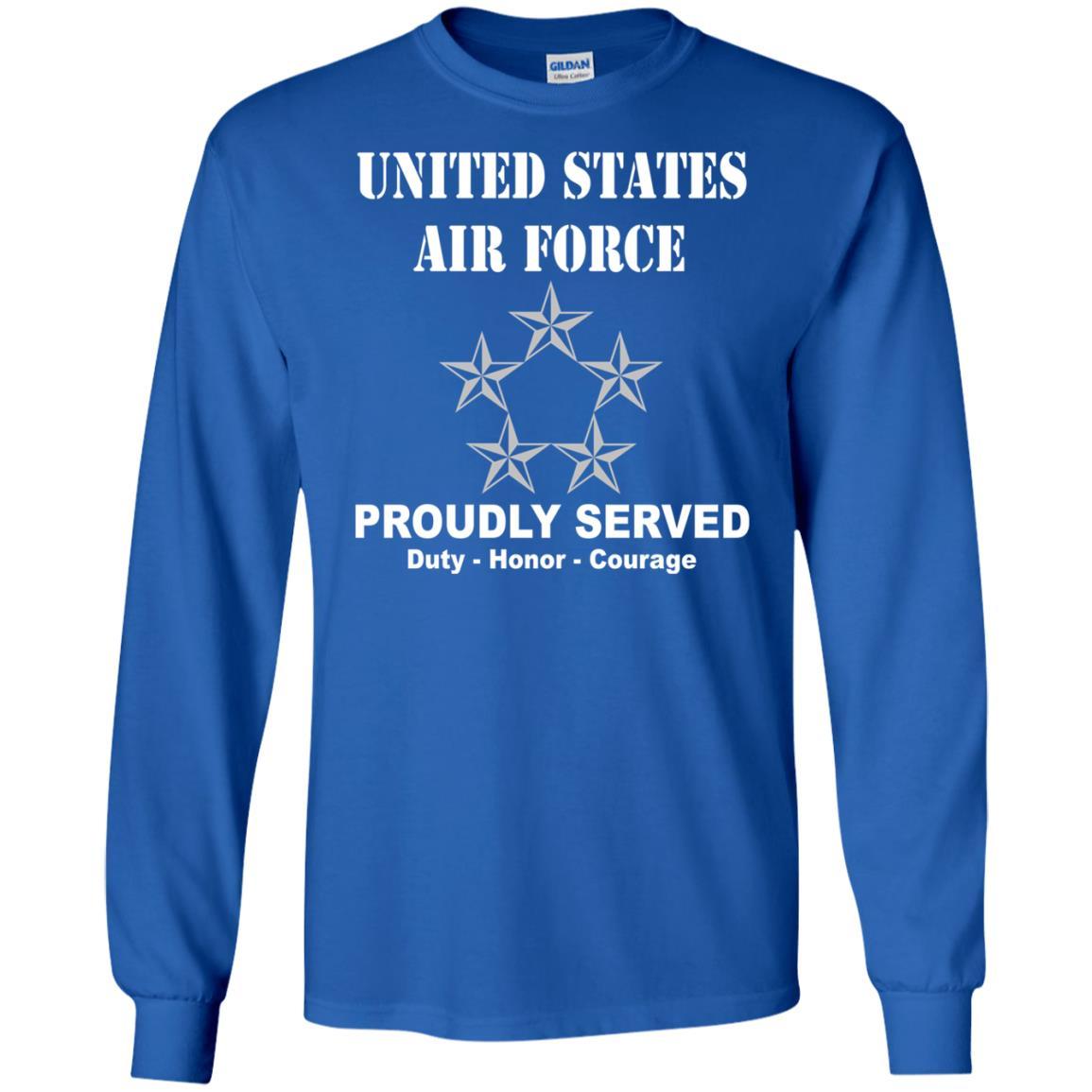 US Air Force O-10 General of the Air Force GAF O10 General Officer Ranks Men Front T Shirt For Air Force-TShirt-USAF-Veterans Nation