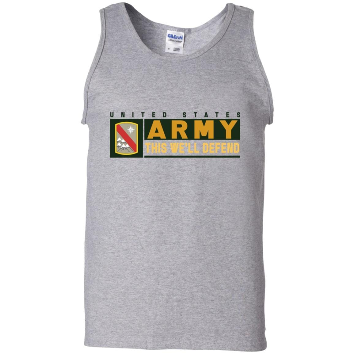US Army 43 SUSTAINMENT BRIGADE- This We'll Defend T-Shirt On Front For Men-TShirt-Army-Veterans Nation