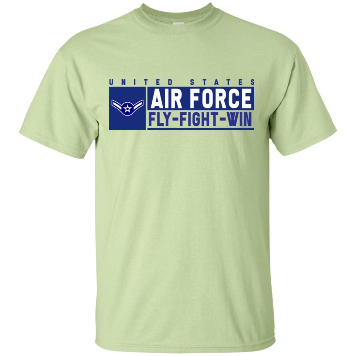 US Air Force E-2 Airman Fly - Fight - Win T-Shirt On Front For Men-TShirt-USAF-Veterans Nation