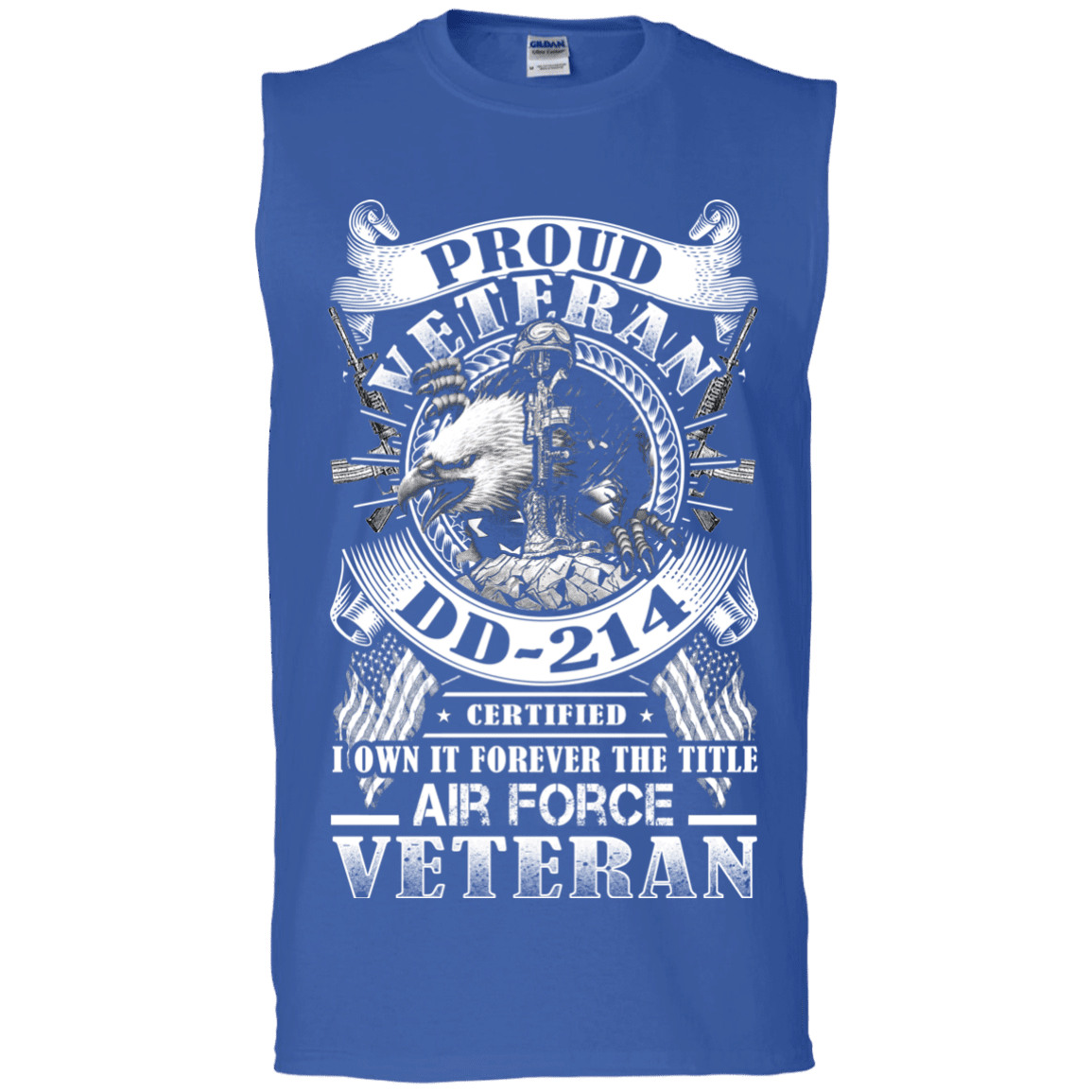 Proud Air Force Veteran DD214 Front T Shirts-TShirt-USAF-Veterans Nation