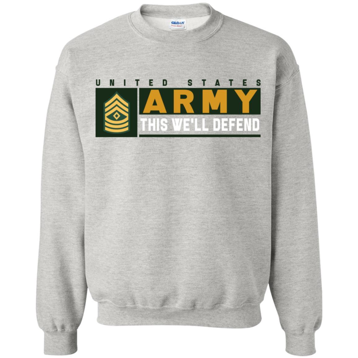 US Army E-8 1SG This We Will Defend Long Sleeve - Pullover Hoodie-TShirt-Army-Veterans Nation