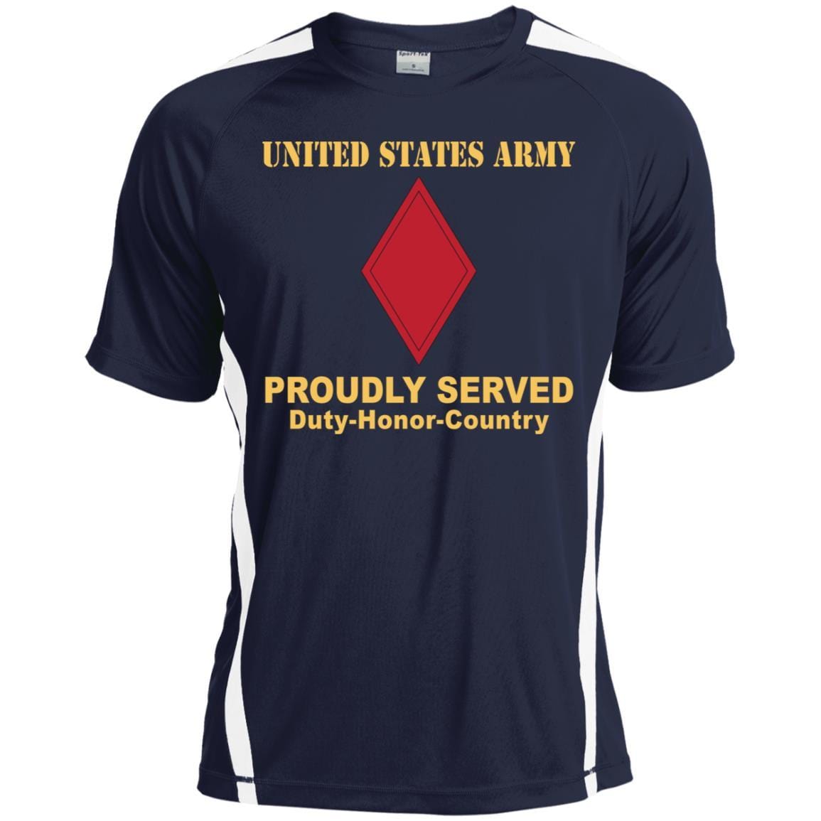 US ARMY 5TH INFANTRY DIVISION- Proudly Served T-Shirt On Front For Men-TShirt-Army-Veterans Nation
