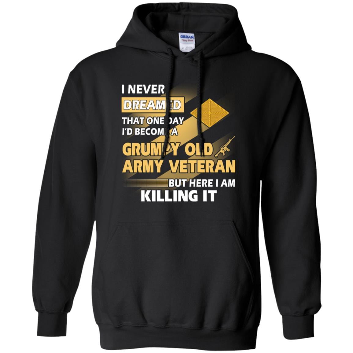 US Army T-Shirt "Finance Corps Grumpy Old Veteran" On Front-TShirt-Army-Veterans Nation