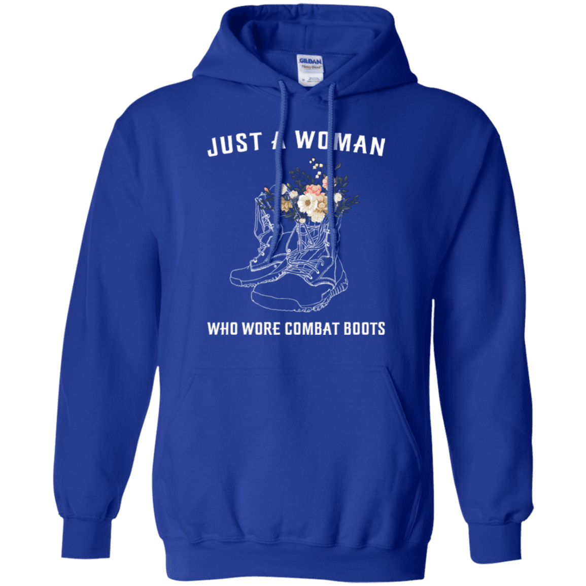 Military T-Shirt "JUST A WOMAN WHO WORE COMBAT BOOTS"-TShirt-General-Veterans Nation
