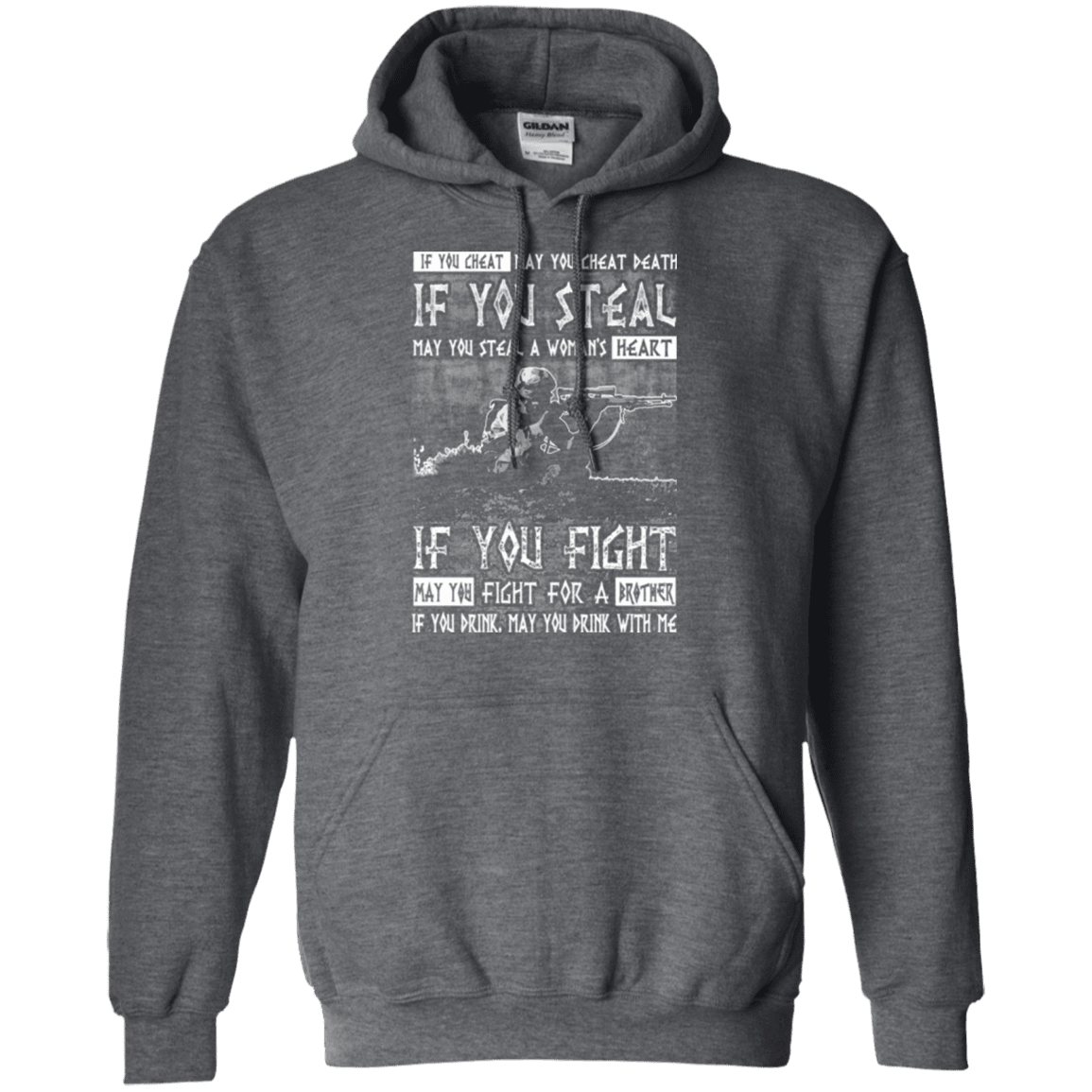 Military T-Shirt "Fight For a Brother, Drink With Me"-TShirt-General-Veterans Nation