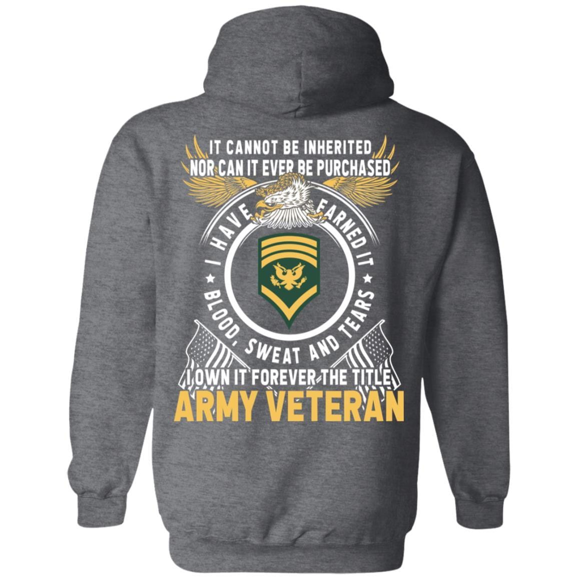 US Army E-8 SPC E8 Specialist Ranks T-Shirt For Men On Back-TShirt-Army-Veterans Nation