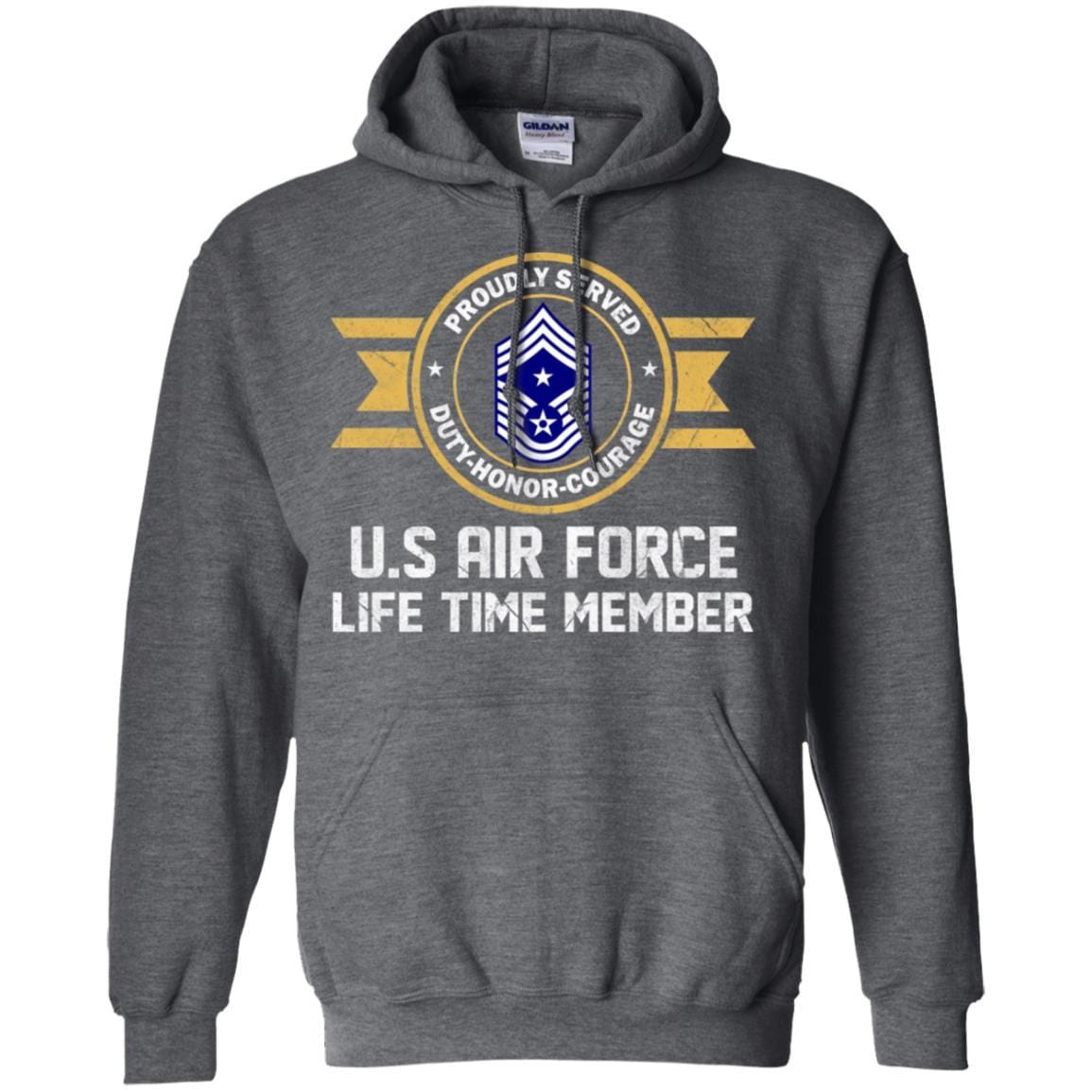 Life time member-US Air Force E-9 Command Chief Master Sergeant CCM E9 Noncommissioned Officer Ranks Men T Shirt On Front-TShirt-USAF-Veterans Nation