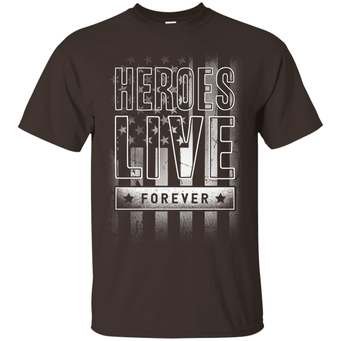 Military T-Shirt "Heroes Live Forever"-TShirt-General-Veterans Nation