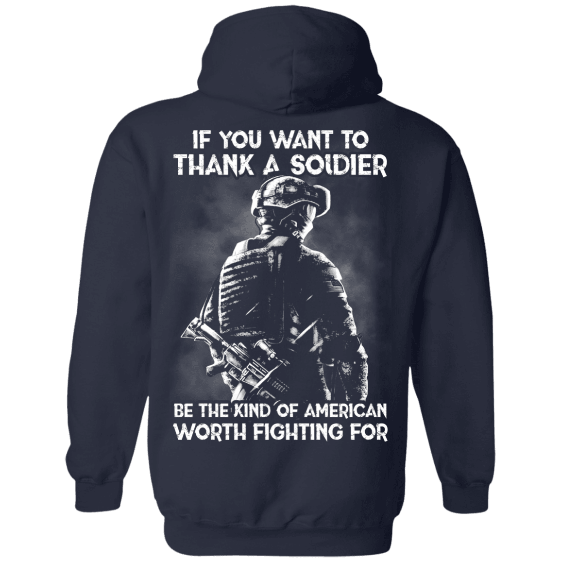 Military T-Shirt "If You Want To Thank A Soldier" - Men Back-TShirt-General-Veterans Nation