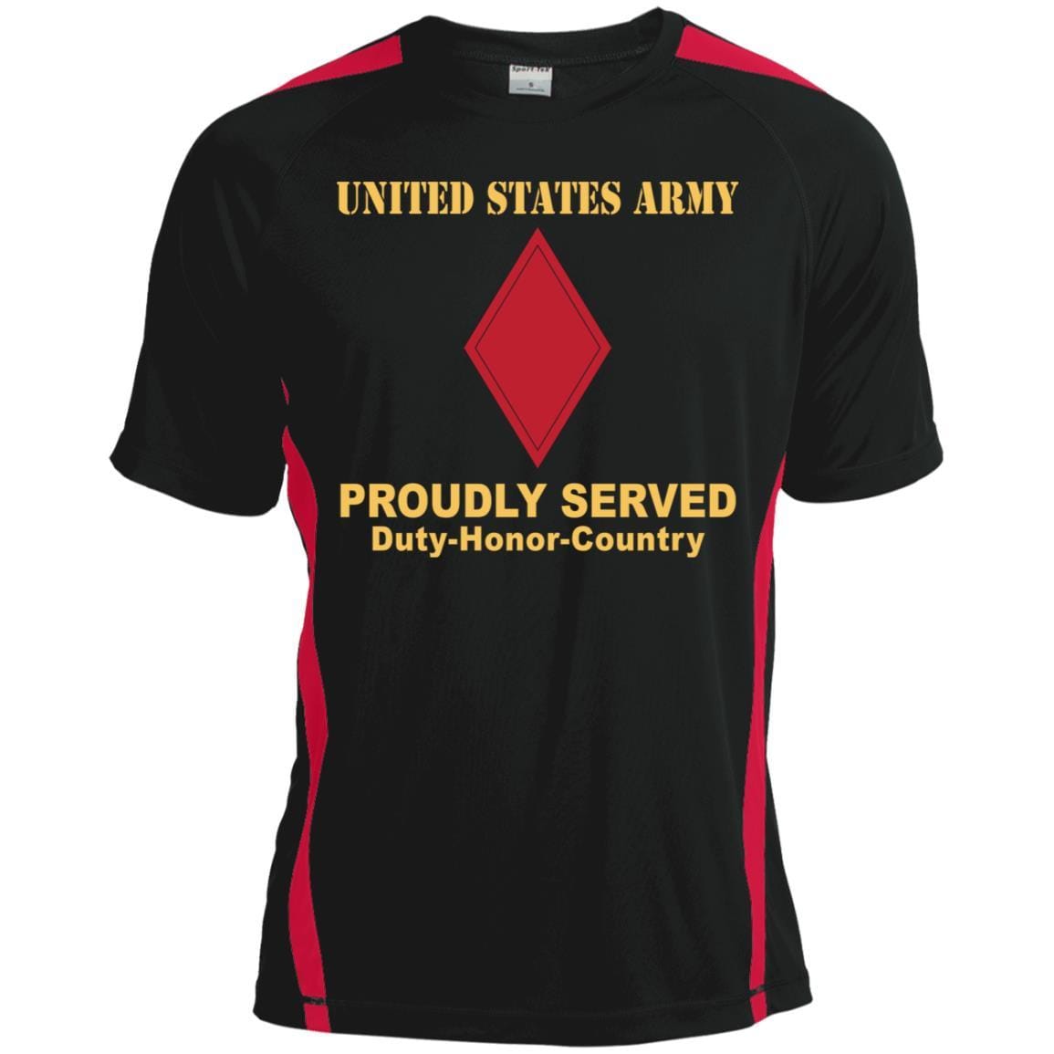 US ARMY 5TH INFANTRY DIVISION- Proudly Served T-Shirt On Front For Men-TShirt-Army-Veterans Nation