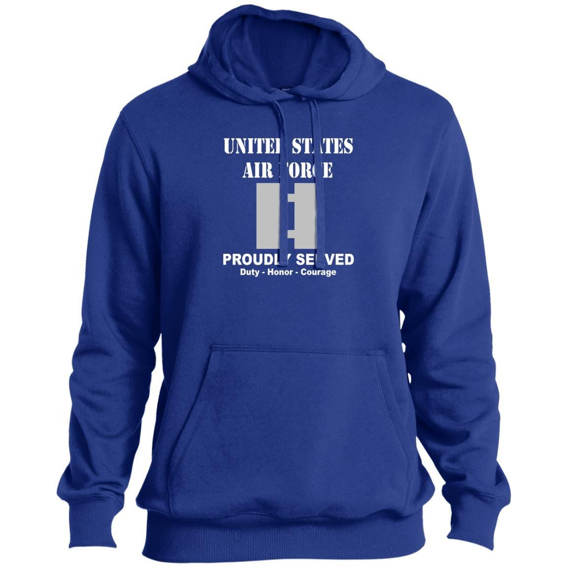 US Air Force O-3 Captain Capt O3 Commissioned Officer Ranks T shirt Sport-Tek Tall Pullover Hoodie - T-Shirt-TShirt-USAF-Veterans Nation